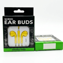 Wired Ear Buds, Yellow, 2 pack