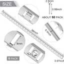 6 Pcs 36 Inch Shelf Pilaster and 36 Pcs Cabinet Shelf Clips Adjustable Shelf Rail Metal Mortise Mount Pilaster Strip Standard for Wall Bookcases Shelving System Closet Organization Storage (Silver)