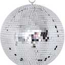 Disco Ball - 12 Inch Mirrored Discos Balls, Large Disco Bal, Rotating Ball for Party Designs, Weddings, Home Decor, Silver Hanging Discos Balls.