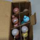 Giant bean Wooden Family Dolls Set of 7 for Dollhouse, Dollhouse People Miniature Dollhouse Accessories Toy for Boys Girls Kids Pretend Play 3 Years up