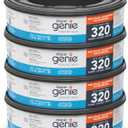 Diaper Genie Essentials Round Refill Pack of 4 | Holds Up to 1280 Newborn Diapers | Features Unscented Continuous Film | Compatible with Diaper Genie Complete and Expressions Pails