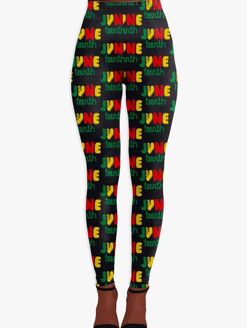 AOBUTE Womens Juneteenth Leggings LGBT Pride Legging Tights L