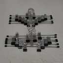 IEOKE Pant Hangers, 12 Pack Skirt Hanger with Clips Metal Trouser Clip for Shorts Heavy Duty Ultra Thin Space Saving (Black, 12pack)