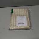 jinchan Striped Kitchen Curtains and Valance Set 24 Inch Tier Curtains Natural Ticking Stripe Linen Small Drapes Pinstripe for Cafe Living Room Bathroom Farmhouse 3 Pieces Set Rod Pocket Beige (26"W x 24"L (Pack of 3))