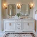 ANDY STAR Brushed Gold Mirror, 24"x32" Bathroom Vanity Mirror, Unique Rectangular Bathroom Mirror with Stainless Steel Metal Framed, Wall Mounted Decorative Mirror (Horizontal/Vertical)