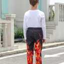 UNICOMIDEA 6-16T Boys Pants Girls Funny Joggers Sports Sweatpants with Drawstring (Black)