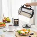 AROMA 1.7-Liter Electric Kettle with Rapid Boil and Auto-Shut-Off in Stainless Steel (AWK-1401SB)