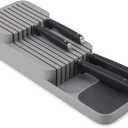 Joseph Joseph DrawerStore Knife Organizer, holds up to 9 knives, Kitchen Organization & Drawer Storage  Compact, Grey