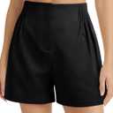 NIMIN Shorts for Women Dressy Casual High Waisted Tailored Trouser Shorts Wide Leg 2026 Summer Fashion Outfits with Pockets (M)