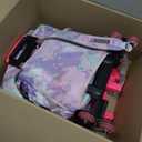 Kids Rolling Backpack for Girls School Backpack with Wheels for Girls Wheeled Bookbags Roller Trolley Bags for Primary Students, 6-Wheel Purple