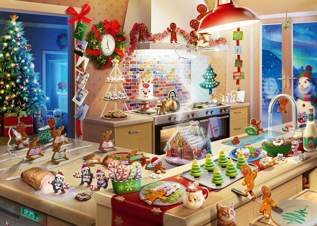Ravensburger Merry Mischief 1000 Piece Holiday Jigsaw Puzzle for Adults - 12000718 - Handcrafted Tooling, Made in Germany, Every Piece Fits Together Perfectly