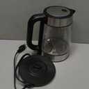 Amazon Basics Electric Kettle with Glass Carafe for Tea and Coffee, BPA-Free, Fast Boiling, Auto Shut-Off, 1.8 Quarts, 1500W, Black and Silver
