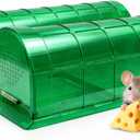 Humane Mouse Trap Indoor for Home, Live Catch and Release Rat Trap with Ventilated Chamber, 2 Pack Reusable No Kill Mice Trap Outdoor, Color: Green