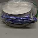 QE 200pcs Royal Blue Paper Plates - Clear Blue Disposable Plates Heavy Duty - Includes 100 10" Dinner & 100 7" Dessert Plates for Party, Birthday & Wedding