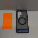 TORRAS Strong Magnetic & Seamless Stand for Samsung Galaxy S25 Ultra Case, Fit for MagSafe, Mil-Grade Drop Protection, Kickstand for Samsung Galaxy S25 Ultra Case, Translucent Back/Blue Edge