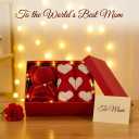 Mother Wife Girlfriend Grandmother Birthday Day Gifts Red Heart Hand Towels and Bear, Gift Card and Box Set, Heart Love Hand Towels for Bath Bathroom Kitchen Dish(2 Towel+1 Bear)