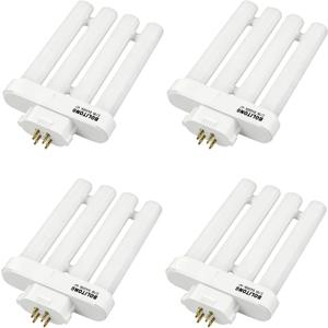 4 Pack CFML27VLX Replacement Fluorescent Light Bulb Compatible with Verilux Fluorescent Bulb 27 Watt 4-Pin GX10Q-4 Base, 6500K Daylight Compatible with Verilux Bulbs