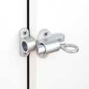 4 Packs Self-Closing LatchesSilver Gray Spring Door LockResilient Bolt Latch Aluminum Alloy Safety Automatic Spring Barrel Slide Door Lock with Screws,Used for Gate,Window and Cabinet etc