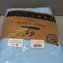 BRILLMAX 6 Pack Light Blue Round Tablecloths 108 Inch for 48 Tables - 150 GSM Polyester Fabric, Floor Length Drop, Water, Stain & Wrinkle Resistant Cloth Cover for Wedding Reception Banquet Dining