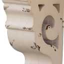 SOFE Corbels for Shelves Shabby Chic White Wood Corbels, Decorative Shelf Brackets Rustic Shelf Farmhouse Decor Distressed Vintage Small Floating Shelves for Wall, Living Room, Retro Wood Bookend