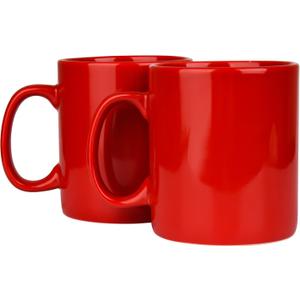 BYCNZB 30oz Super Large Ceramic Coffee Mugs Large Handles Set of 2 (Red)
