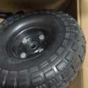 10" Solid Tires, 4.10/3.50-4 Tire and Wheel Flat Free, 5/8" Bearings