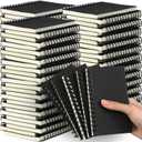 Jutom 200 Pcs Small Spiral Notebooks Memo Pads 3x5 Bulk Small Pocket Notebooks Mini Notepads with Lined Pages Mini Journals for Office School Work Supplies, 120 Pages (Black)