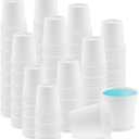 200 Pack Bathroom Cups 2 oz White Mouthwash Cups Disposable Mini Espresso Paper Cups for Bathroom Travel Picnic (White, 2, ounces)