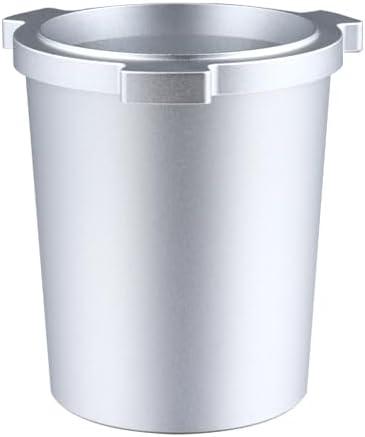 51mm Coffee Bean Dosing Cup for Delonghi La Specialista Espresso Machine Portafilter With Grinder Activating Tab, Coffee Powder Measure Can For EC9355/9555/9665/9155/9255/9885/9335/9865 -Silver Color