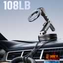 InwodiTeki Magnetic Phone Holders for Your Car, Upgraded 360 Vacuum Car Phone Holder, 108+LBS Strongest Suction & 3000gf Magnetic, Car Phone Mount for 17 Pro Max 16 15 14 13 12/ Android Phones