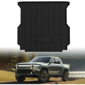 LASFIT Bed Mat for Rivian 2022-2026 R1T (4.5FT/4.5'Bed) Truck Bed, All Weather 4.5 ft Pick up Bed Liner for Rivian R1T Accessories, TPE Trunk Mat&Bed Liner (Not Fit Drop-in Liners)