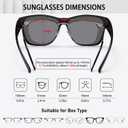Wzerry Polarized Sunglasses Over Glasses for Women - Fit Over Glasses UV400 Protection Large Shades for Driving & Outdoor