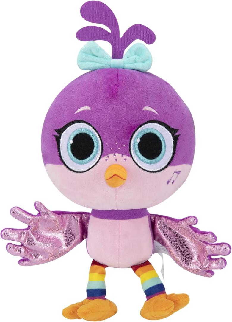 Jazwares Do, Re & Mi Little Feature Plush - 8-Inch 'Re' The Hummingbird Plush Toy with Sounds - For Kids 3 And Up - (Purple)