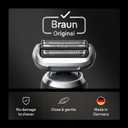 Braun Series 7 Electric Shaver Replacement Head, Easily Attach Your Shaver Head for a Shave as efficient as Day one, Compatible with New Generation Series 7 Shavers, 74S, Silver