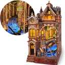 Venice Night Starlit Book Nook Kit  LED 3D Wood Puzzle with Infinity Mirror  DIY Bookshelf Decor, Miniature Craft Gift for Kids and Adults