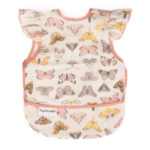 Tiny Twinkle Mess Proof Baby Bib - Waterproof & Lightweight Baby-Led Weaning Apron | 100% Recycled Polyester, Easy Clean & Machine Washable (Flutter, Small 6-24 Months) Flutter