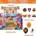 March of Madness Decorations March of Madness Party Decorations with Banner Balloons Backdrop & Hanging Swirls