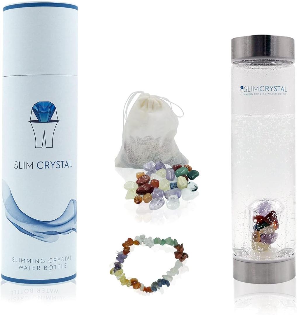 Crystal Water Bottle With Bracelet - Support Your Health and Boost Natural WeightLoss
