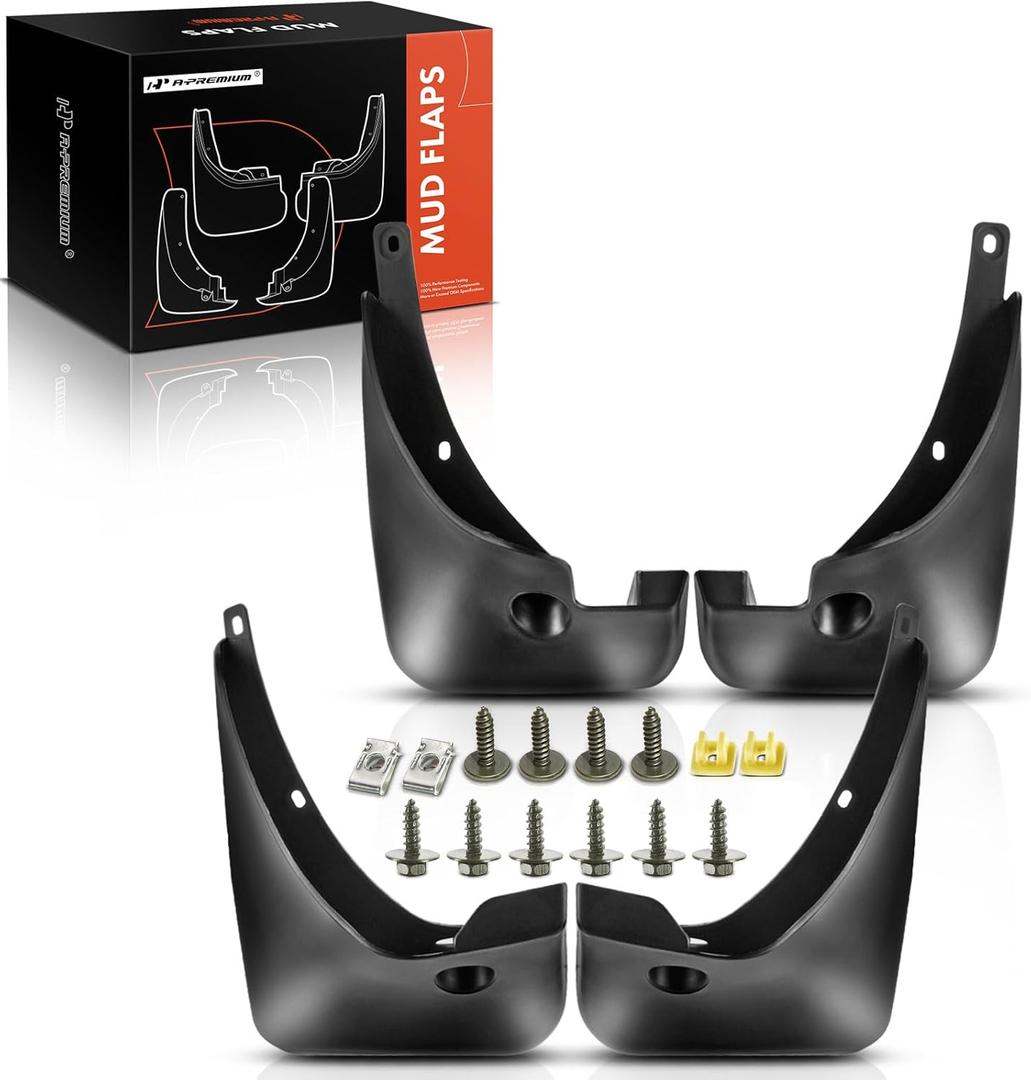 A-Premium Mud Flaps Compatible with Toyota RAV4 2006-2012 Sport Utility, No Drilling Required Mud Guards with Hardware Accessories, Set of 4 Front and Rear