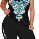 LALAGEN Womens Plus Size Swimsuits 2026 Modest Rash Guard Capris Tankini Bathing Suits Two Piece Bathing Suit Swimwear XL