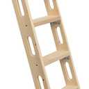 Wood Bunk Bed Ladder, 4.92FT RV Bunk Ladder Replacement with Wide Step, Sturdy Wood Ladders for Beds RV Camper Bed Climbing, Wooden Step Ladders for Home Kids Bedroom Dorm Hotel (Varnish)