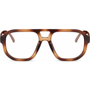 livho Retro Aviator Blue Light Blocking Glasses for Women Men with Soft Case, Trendy Rectangle Computer Eyeglasses
