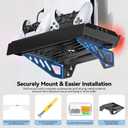 PS5 Wall Mount Kit with Charging Station for Edge & Dual Controller, 9 Light Modes PS5 Cooling Station with 3-Level Fan, PS5 Pro Stand Wall for PS5/Slim/Pro Disc&Digital, PS 5 Accessories Shelf Mount