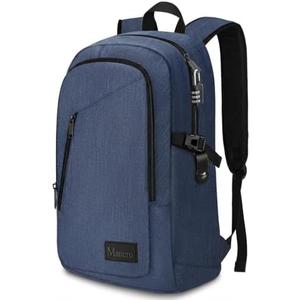 Mancro Laptop Backpack, 15.6 inch Business Backpack Anti Theft College School Computer Bag for Men Women Travel Backpack with Laptop Compartment (Blue, 15.6 inch)