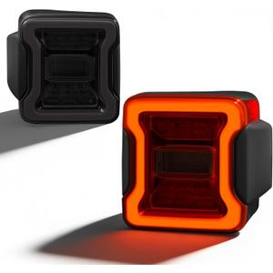 SINYATO LED Tail Lights for Jeep Wrangler JK & JKU 2018-2023, Smoked Lens Red Clear Lens Replacement Assembly, Brake Stop Turn Reverse Lights, Plug and Play Upgrade from Halogen (Smoked)
