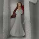 Cardinal Remembrance Love & Serenity Figurine, Angel Girl with Cardinal Bird, High-Precision Sculpted Statue, Symbol of Love, Hope & Protection, Emotional Healing Companion, Memorial & Sympathy Gift