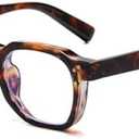 Gleyemor Stylish Blue Light Glasses for Men Women, Fashion Computer Glasses HD Clear Anti Blue Ray Lens