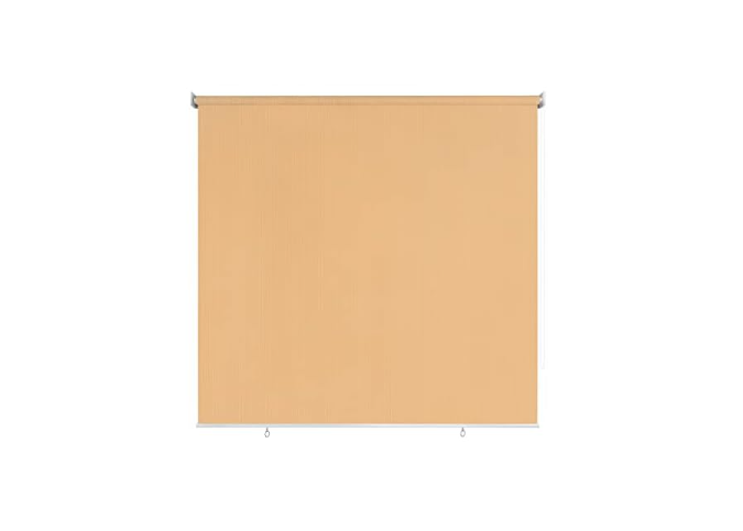 CICADA SPEECH Outdoor Roller Shade Roll Up Shade Cloth Patio Blinds for Deck Porch Balcony Backyard (7.5' W X 6' L), Wheat