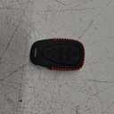 Zorratin Handmade Stitching Leather Key Cover for Chevrolet Malibu Camaro Trax Traverse Sonic Cruze Volt Equinox Trailblazer (4 buttons w/ remote start button, Black W/ Red Stitch)