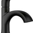 Moen Karis Black Matte One-Handle Single Hole Bathroom Sink Faucet with Optional Deckplate, 84346BL